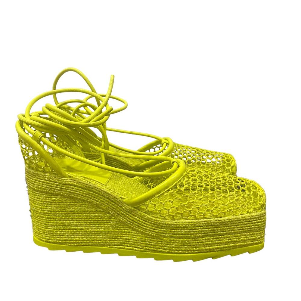 Bottega Veneta Stretch Mesh Wedge Sandal Green 39 - Picture 10 of 10